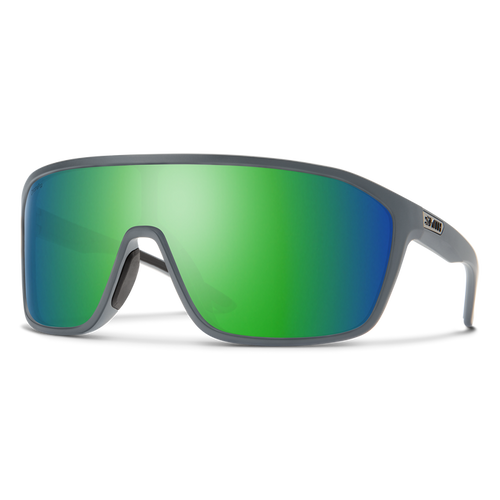 Smith Boomtown - Matte Cement Chomapop Polarized Green Mirror