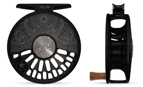 Abel TR 4/5 Reel - Satin Black - Casey Underwood "Last Light" finish - Walnut handle