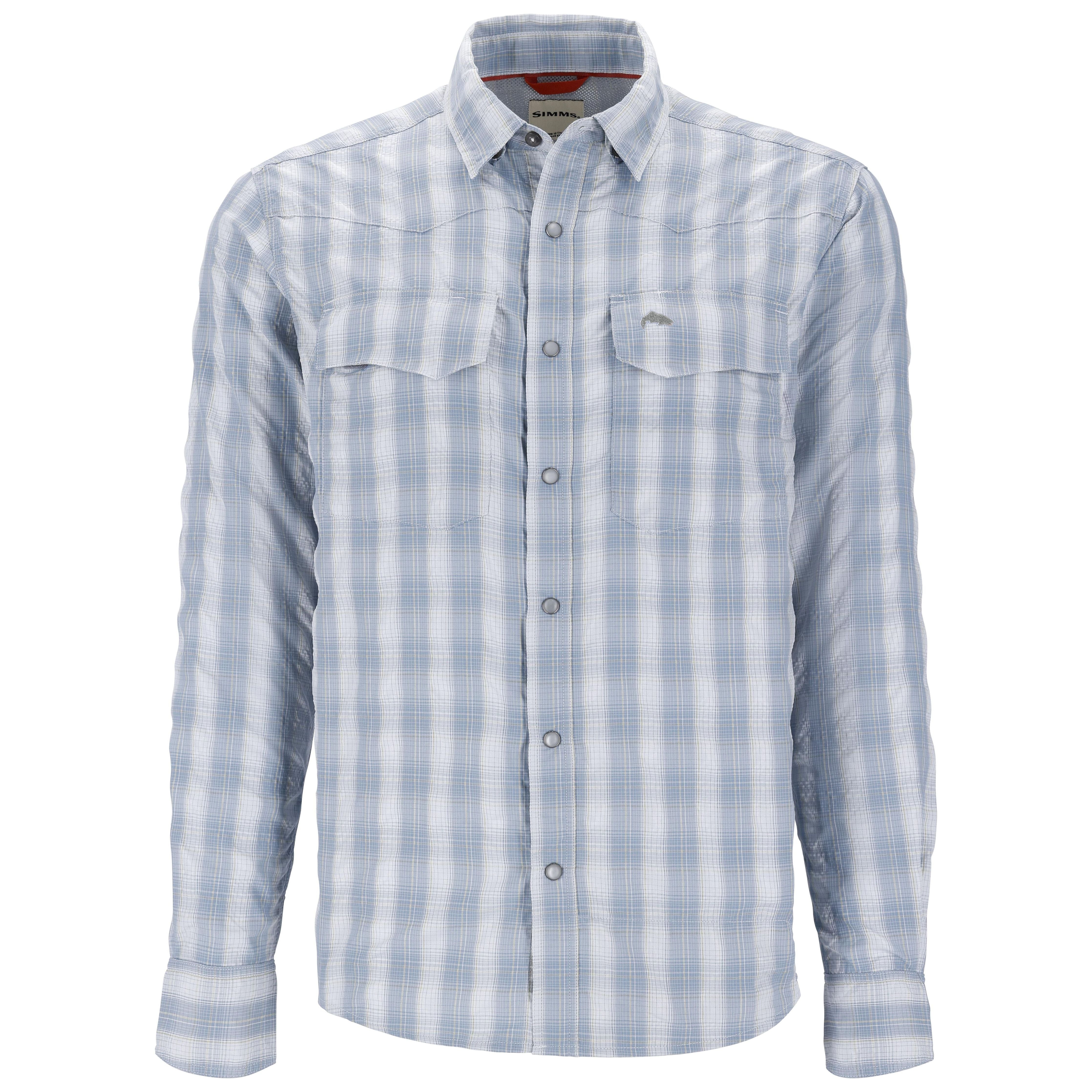 Simms Men's Big Sky LS Shirt Bimini Blue Image 01