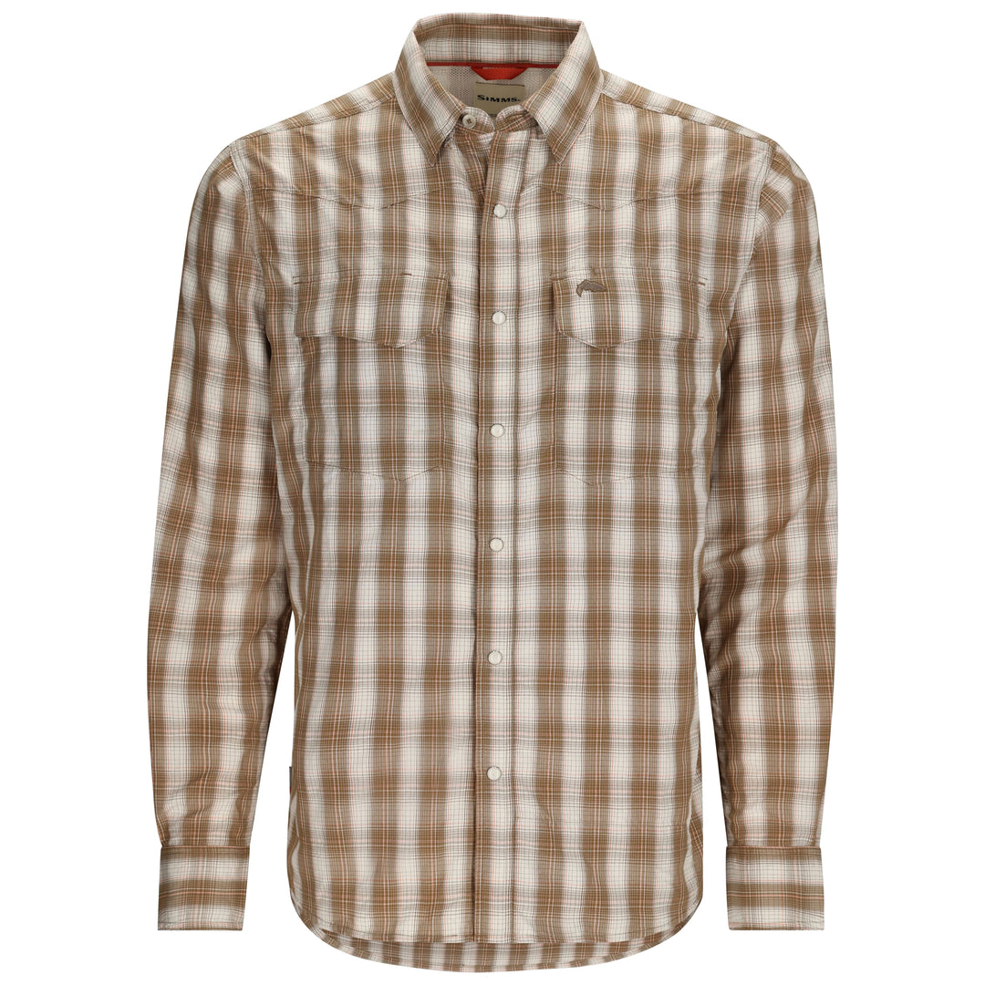 Simms Big Sky LS Shirt Driftwood Plaid Image 01
