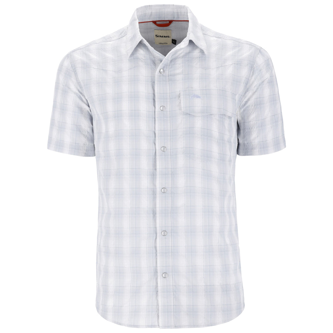Simms Men's Big Sky SS Shirt White Bimini Image 01