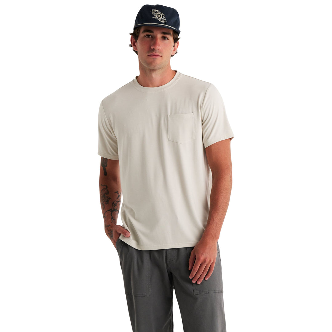 Free Fly Men's Bamboo Flex Pocket Tee Birch Image 01