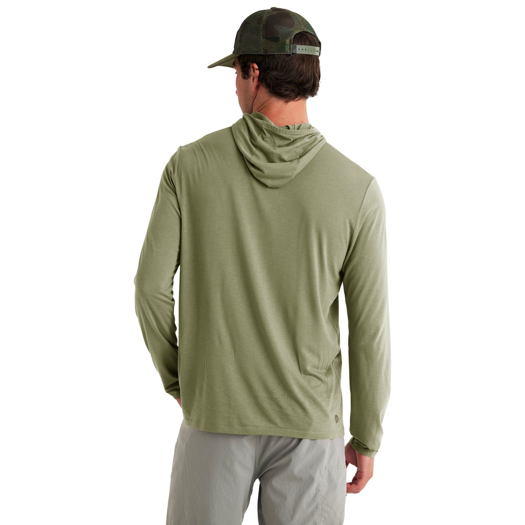 Free Fly Men's Bamboo Lightweight Hoodie Oil Green Image 02