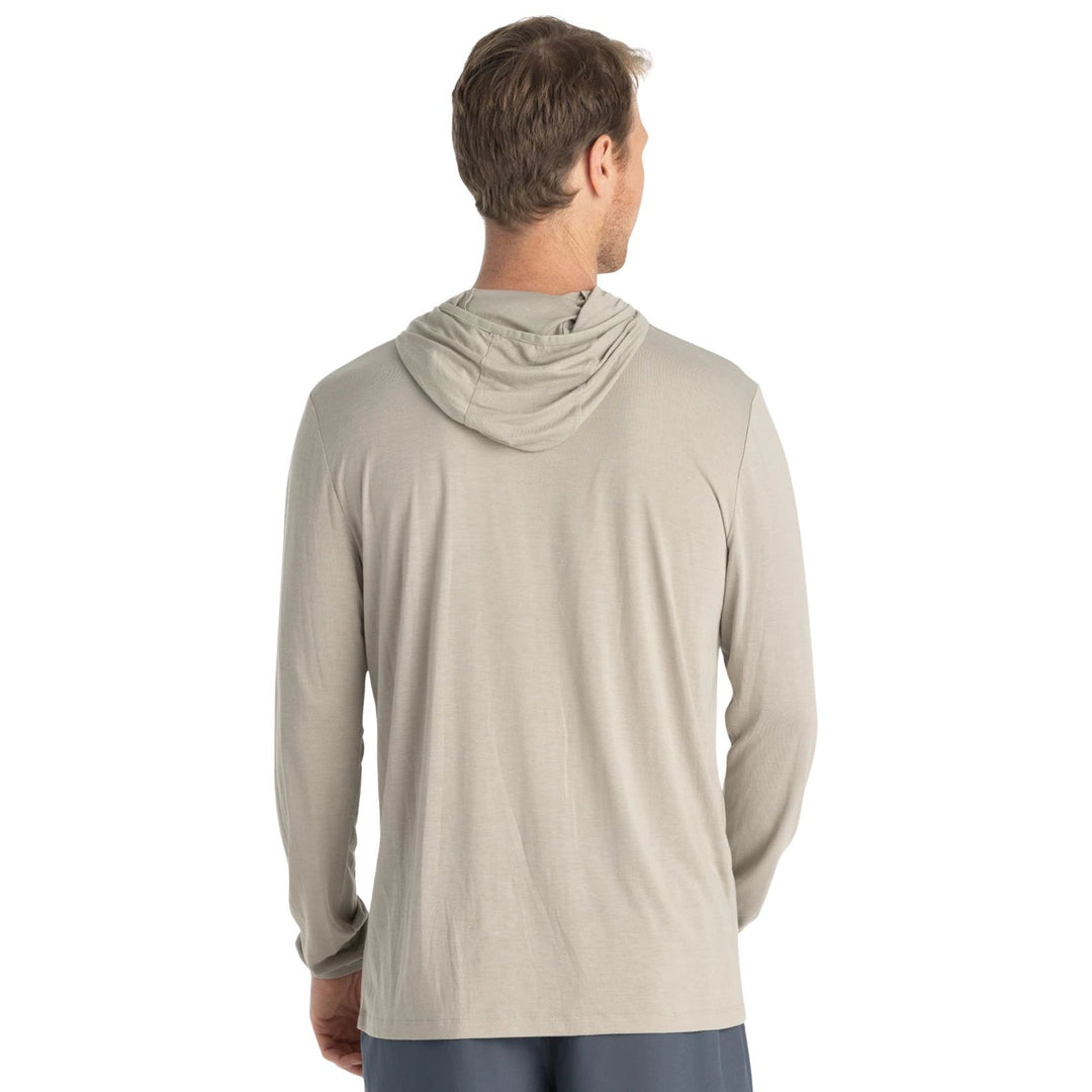 Free Fly Men's Bamboo Lightweight Hoodie Sandstone Image 02