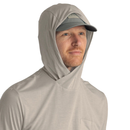 Free Fly Men's Bamboo Lightweight Hoodie Sandstone Image 03