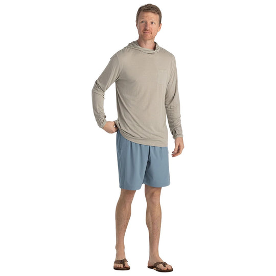 Free Fly Men's Bamboo Lightweight Hoodie Sandstone Image 04
