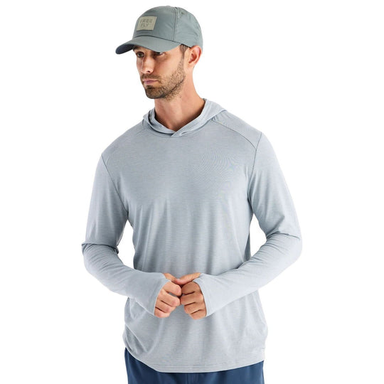 Free Fly Men's Bamboo Shade Hoodie Heather Aspen Grey Image 01