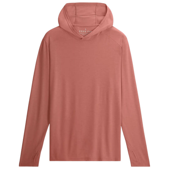 Free Fly Men's Bamboo Shade Hoodie Heather Red Clay Image 01
