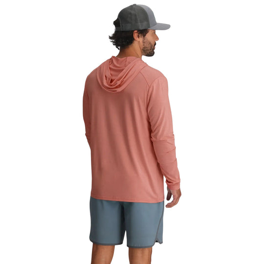 Free Fly Men's Bamboo Shade Hoodie Heather Red Clay Image 03