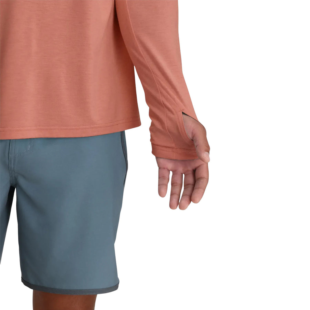 Free Fly Men's Bamboo Shade Hoodie Heather Red Clay Image 06