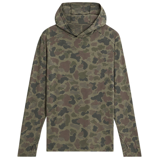 Free Fly Men's Bamboo Shade Hoodie Vintage Camo Oil Green Image 01