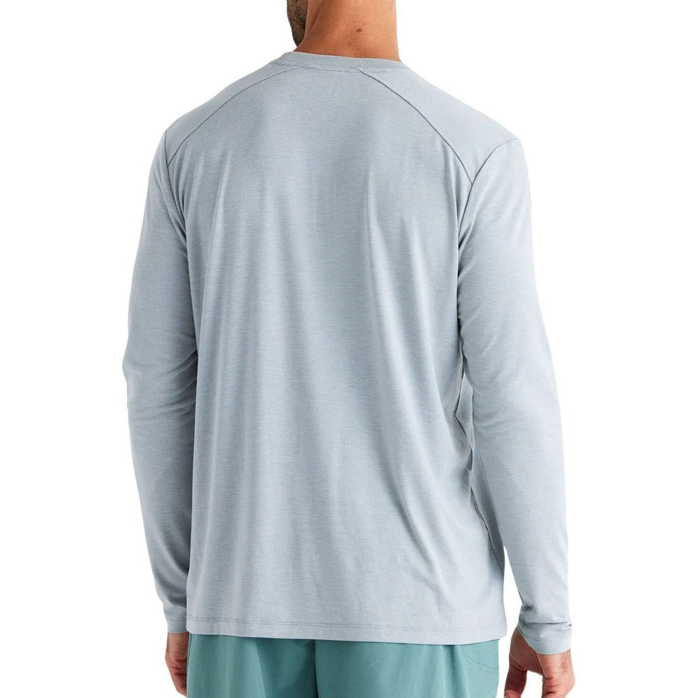 Free Fly Men's Bamboo Shade Long Sleeve Heather Aspen Grey Image 02