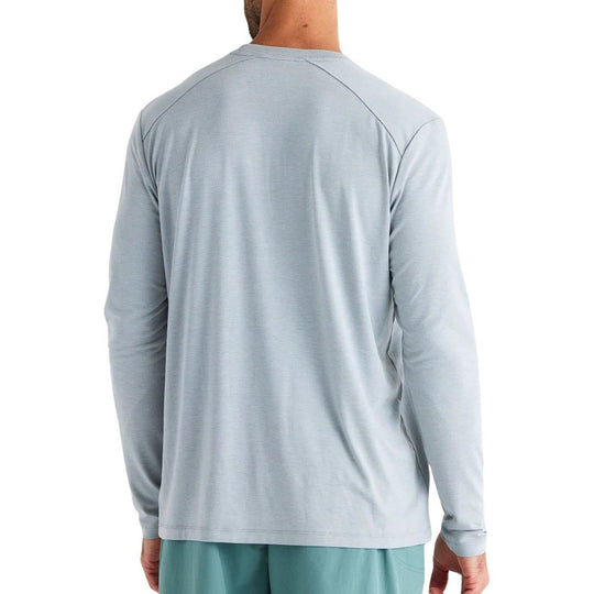 Free Fly Men's Bamboo Shade Long Sleeve Heather Aspen Grey Image 02
