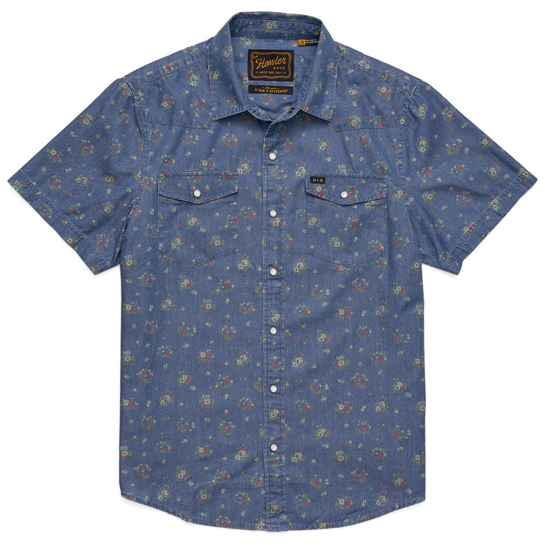 Howler Brothers H Bar B Snapshirt Bouquets : Washed Indigo Image 01