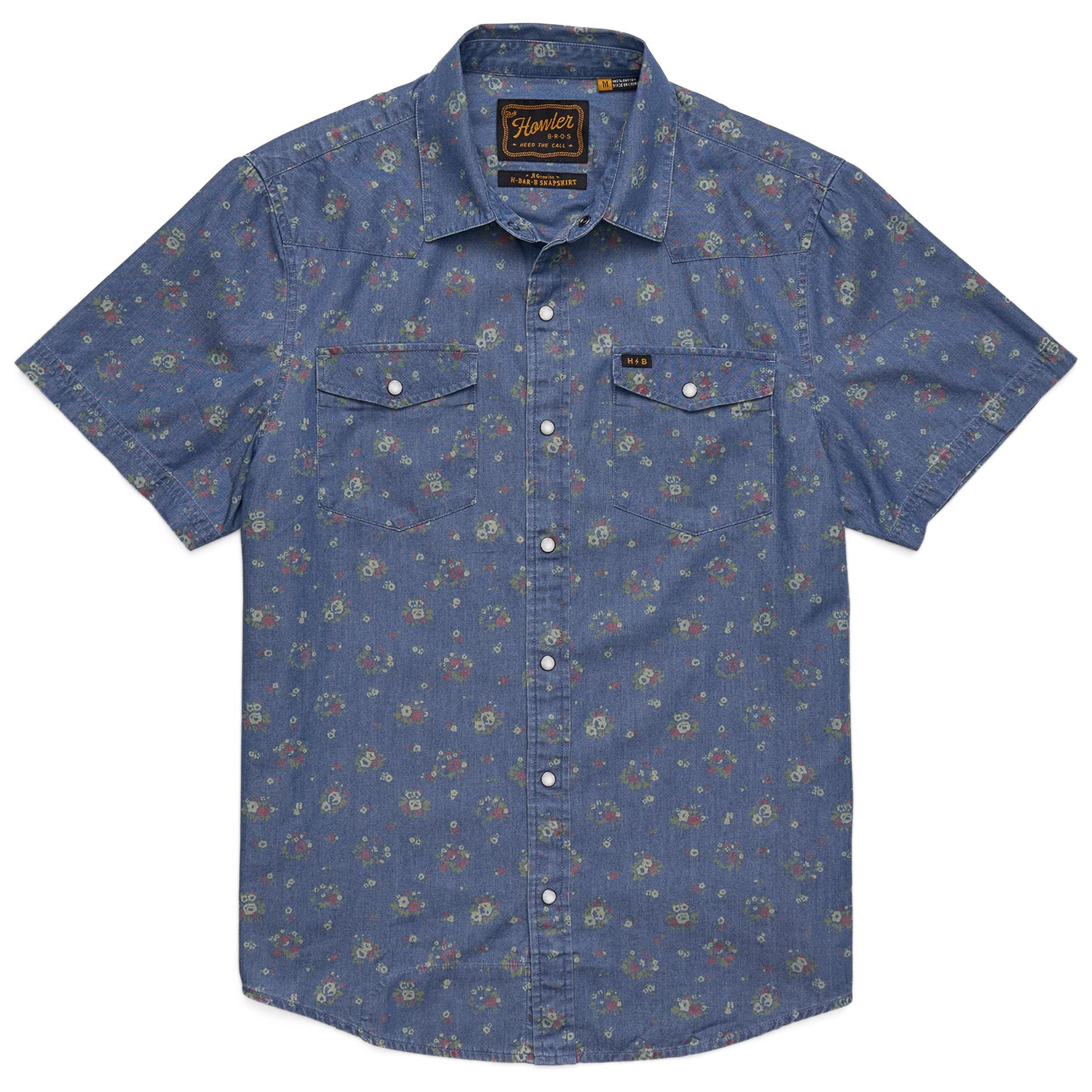 Howler Brothers H Bar B Snapshirt Bouquets : Washed Indigo Image 01