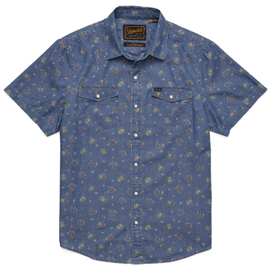 Howler Brothers H Bar B Snapshirt Bouquets : Washed Indigo Image 01