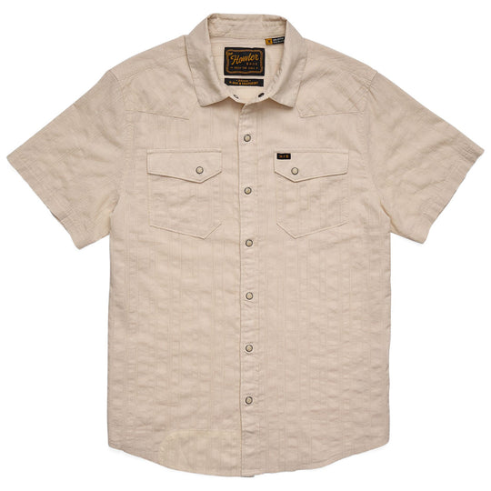 Howler Brothers H Bar B Snapshirt Eyelet Stripe : Off White Image 01