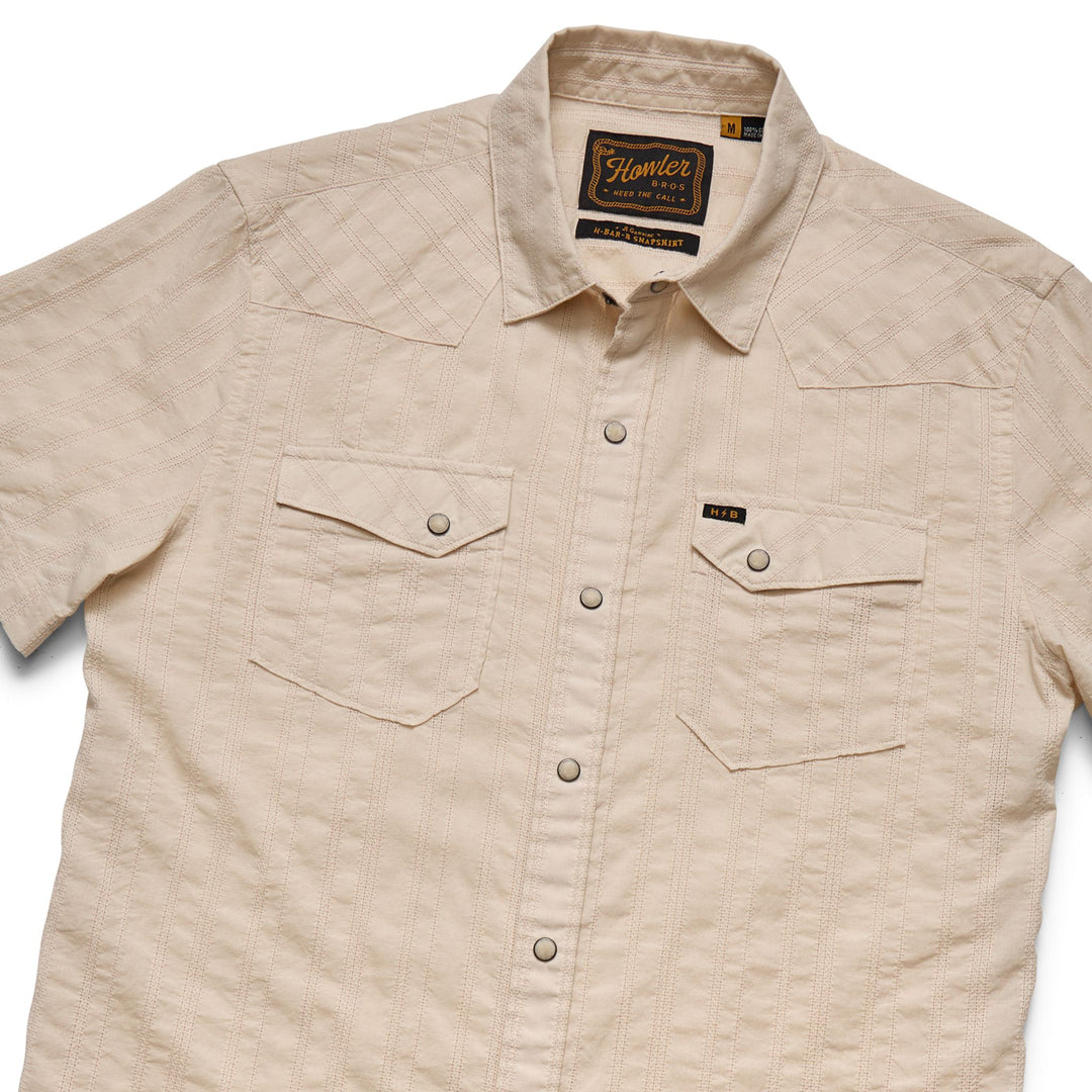Howler Brothers H Bar B Snapshirt Eyelet Stripe : Off White Image 02