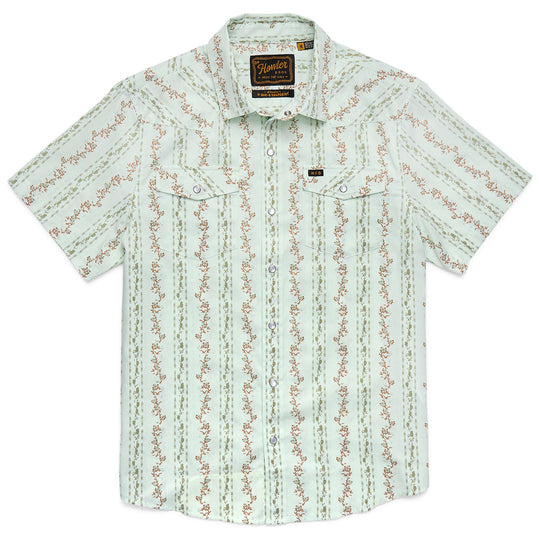 Howler Brothers H Bar B Snapshirt Hibiscus Ribbons : Mint Image 01