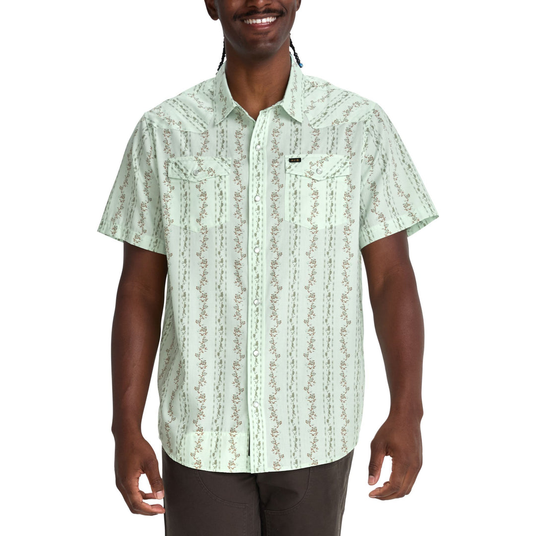 Howler Brothers H Bar B Snapshirt Hibiscus Ribbons : Mint Image 05