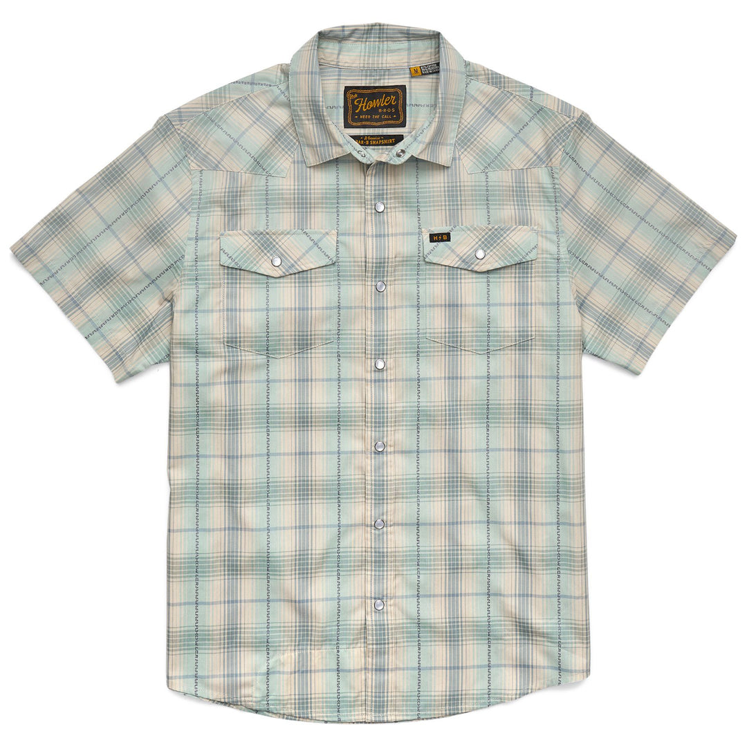 Howler Brothers H Bar B Snapshirt Prairie Plaid : Seafoam Image 01