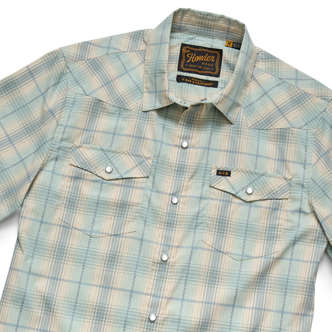 Howler Brothers H Bar B Snapshirt Prairie Plaid : Seafoam Image 02