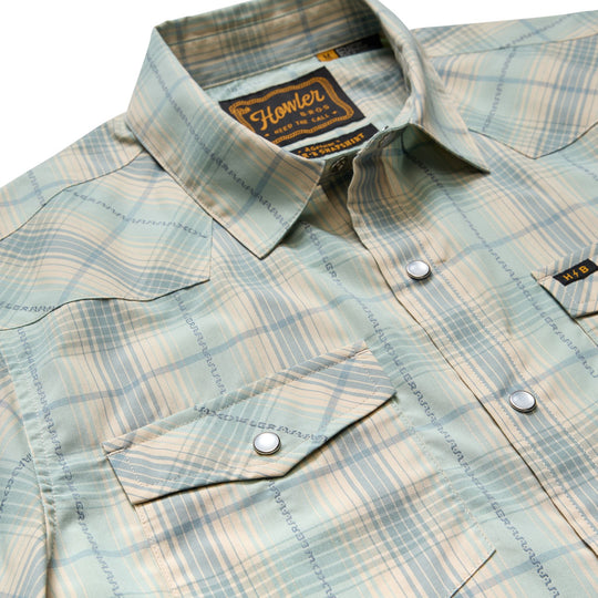 Howler Brothers H Bar B Snapshirt Prairie Plaid : Seafoam Image 04