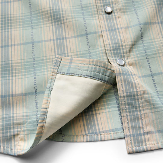 Howler Brothers H Bar B Snapshirt Prairie Plaid : Seafoam Image 05