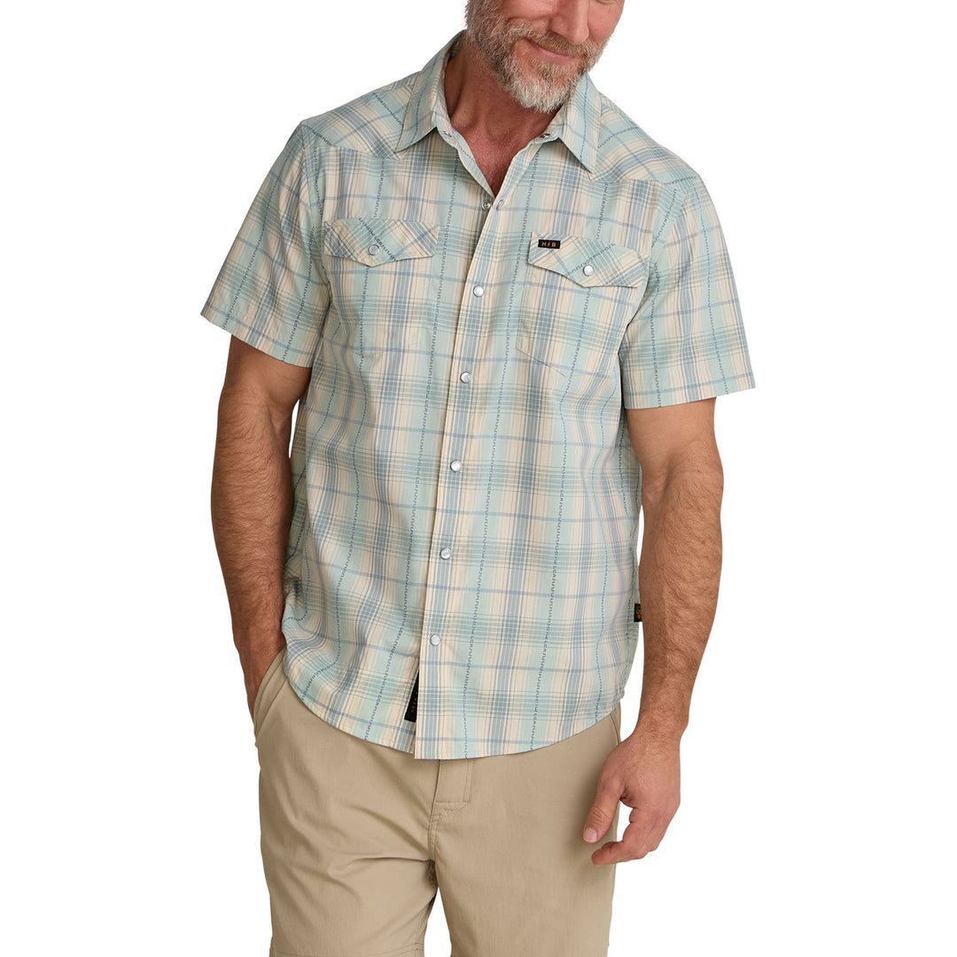 Howler Brothers H Bar B Snapshirt Prairie Plaid : Seafoam Image 06