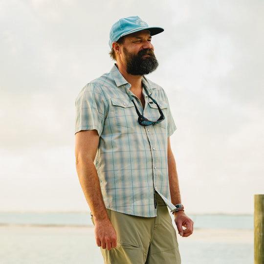 Howler Brothers H Bar B Snapshirt Prairie Plaid : Seafoam Image 09