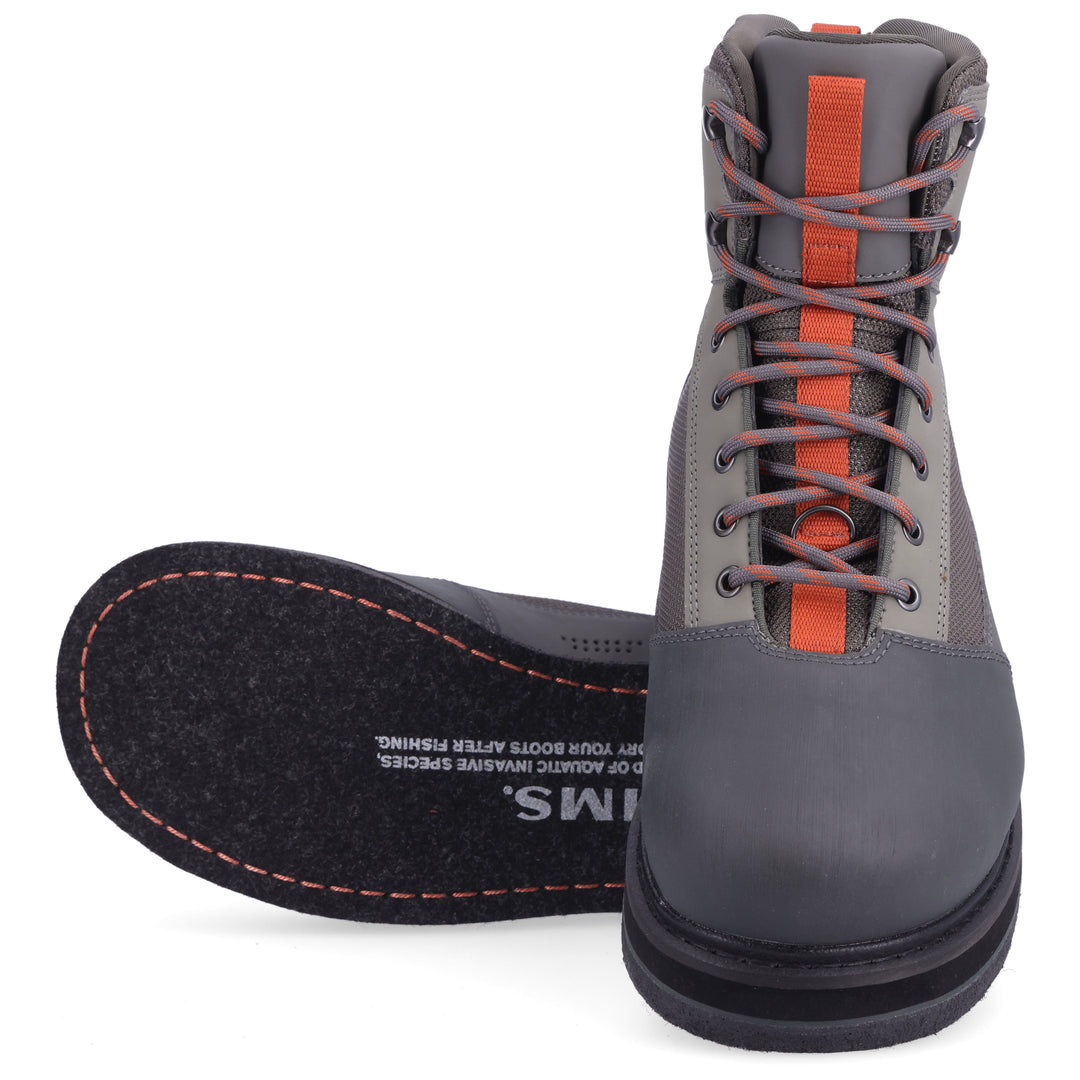 Simms Tributary Boot Felt Sole Basalt 34