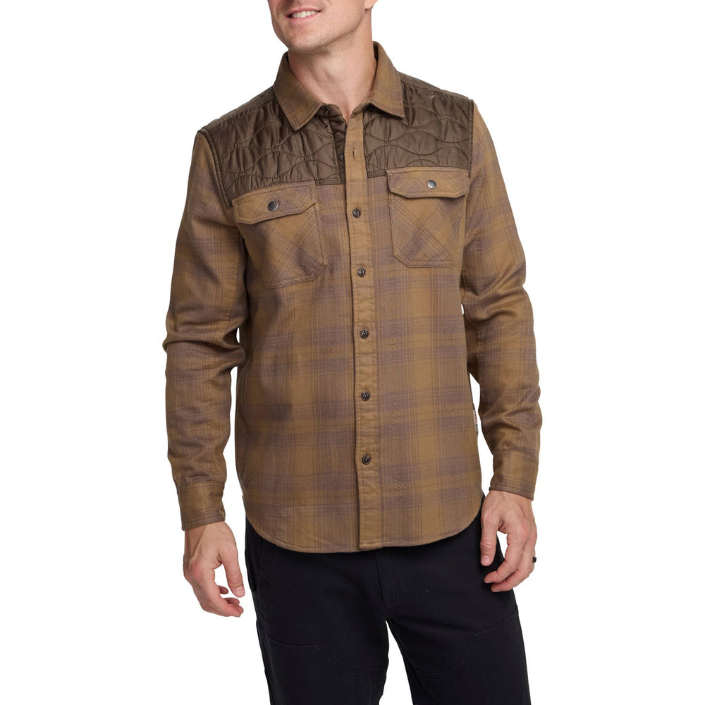 Howler Brothers Quintana Quilted Flannel Big Barrett Plaid : Swamp Image 02