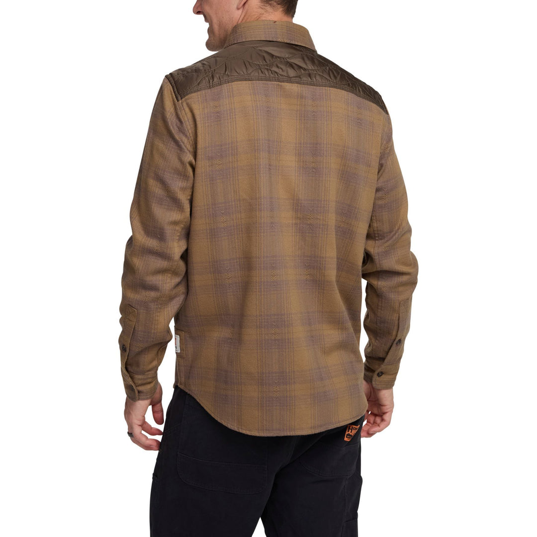 Howler Brothers Quintana Quilted Flannel Big Barrett Plaid : Swamp Image 03