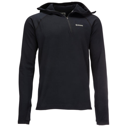 Simms Men's Heavyweight Baselayer Hoody Black Image 01
