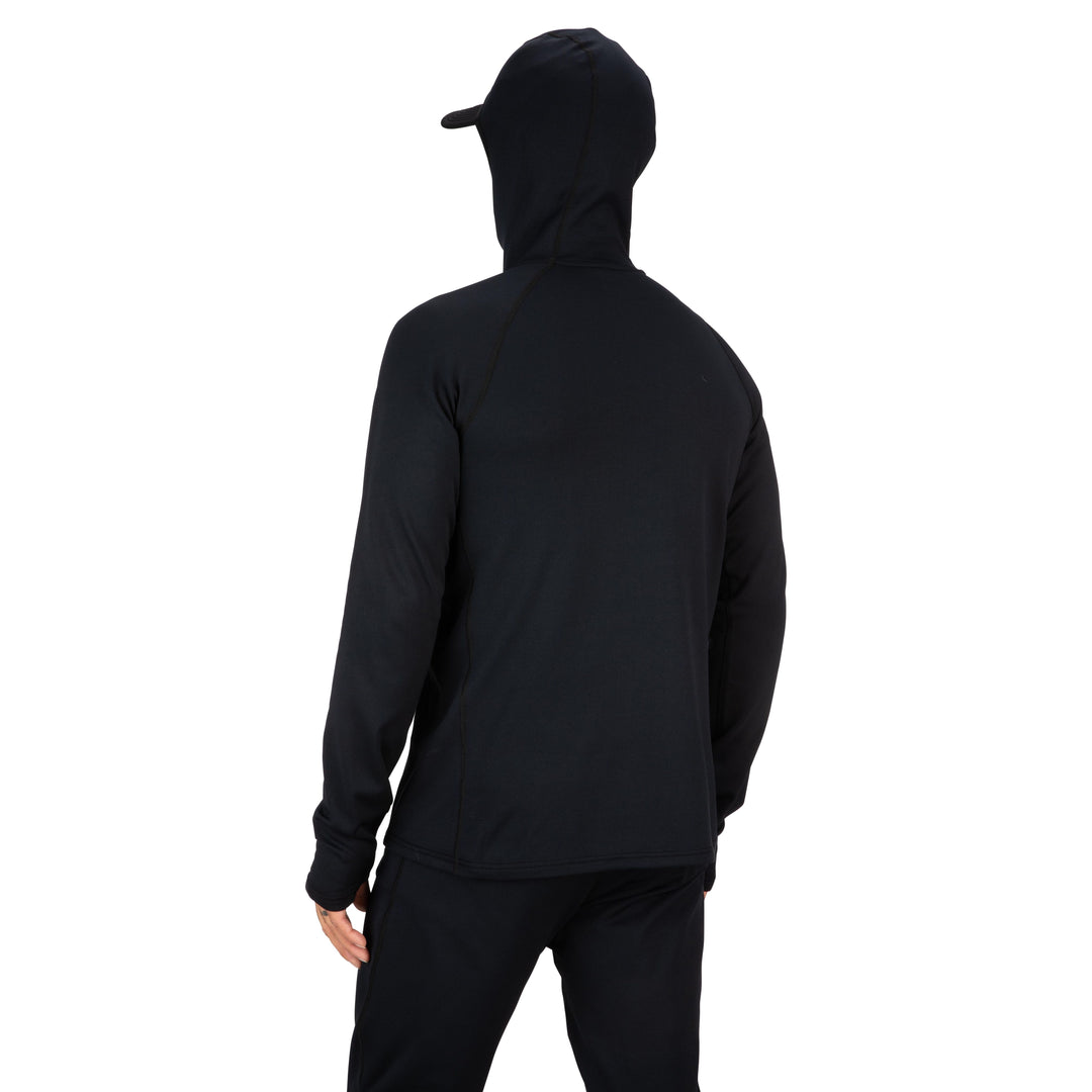 Simms Men's Heavyweight Baselayer Hoody Black Image 04