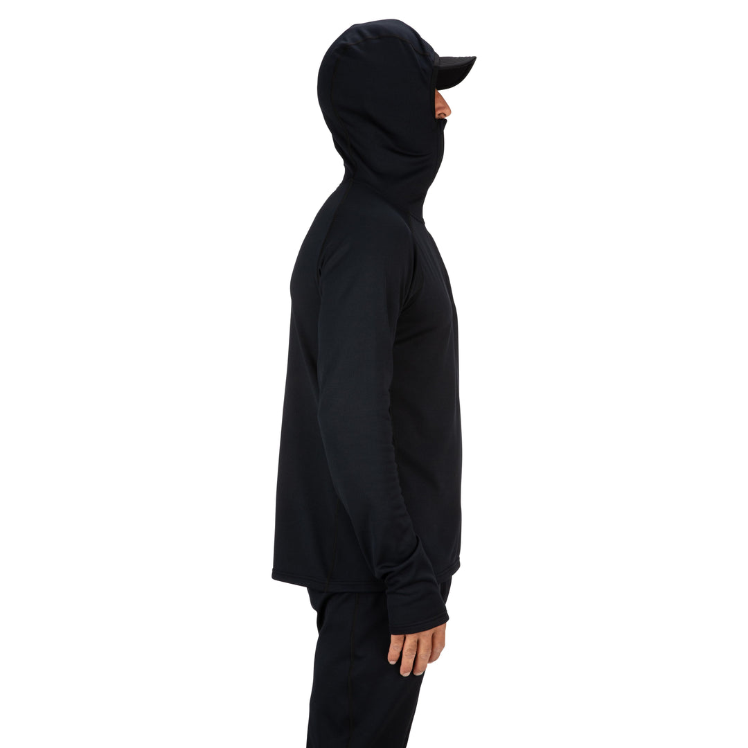 Simms Men's Heavyweight Baselayer Hoody Black Image 05