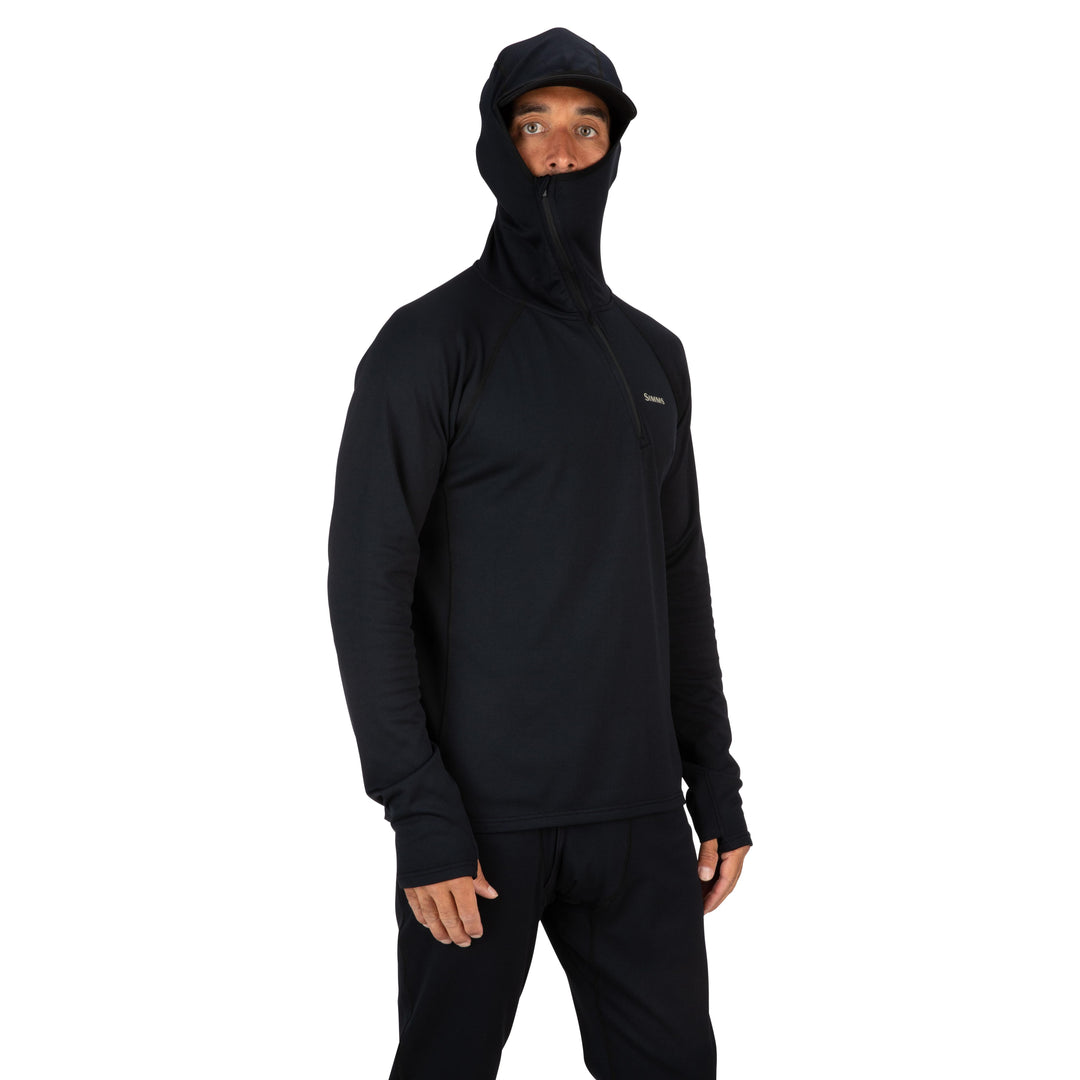 Simms Men's Heavyweight Baselayer Hoody Black Image 06