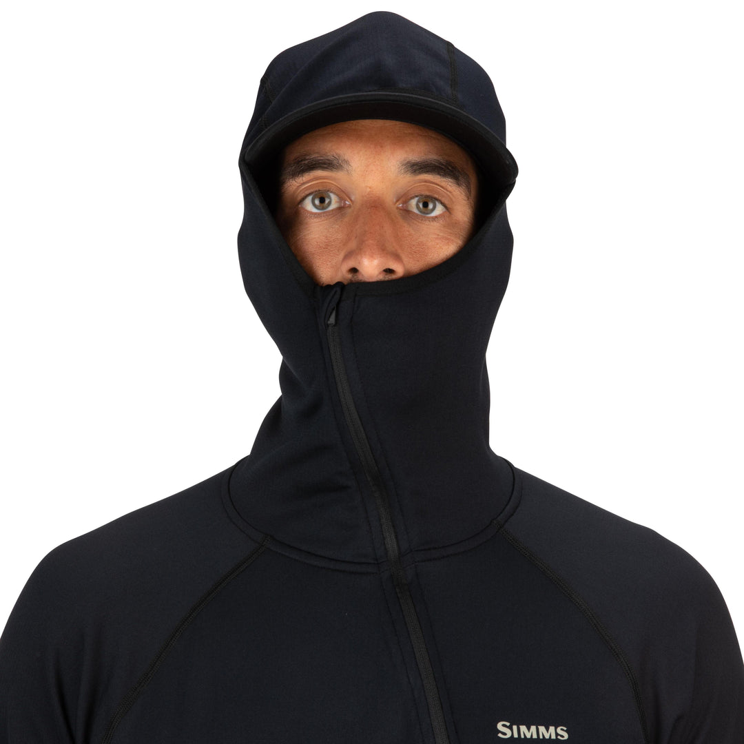 Simms Men's Heavyweight Baselayer Hoody Black Image 07