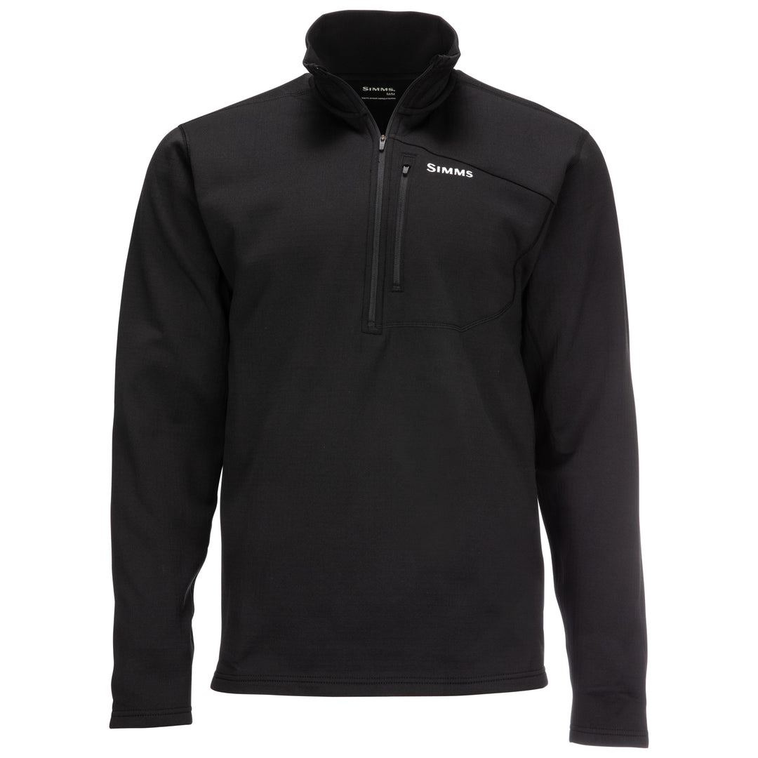 Simms Men's Thermal 1/4 Zip Top Black Image 01