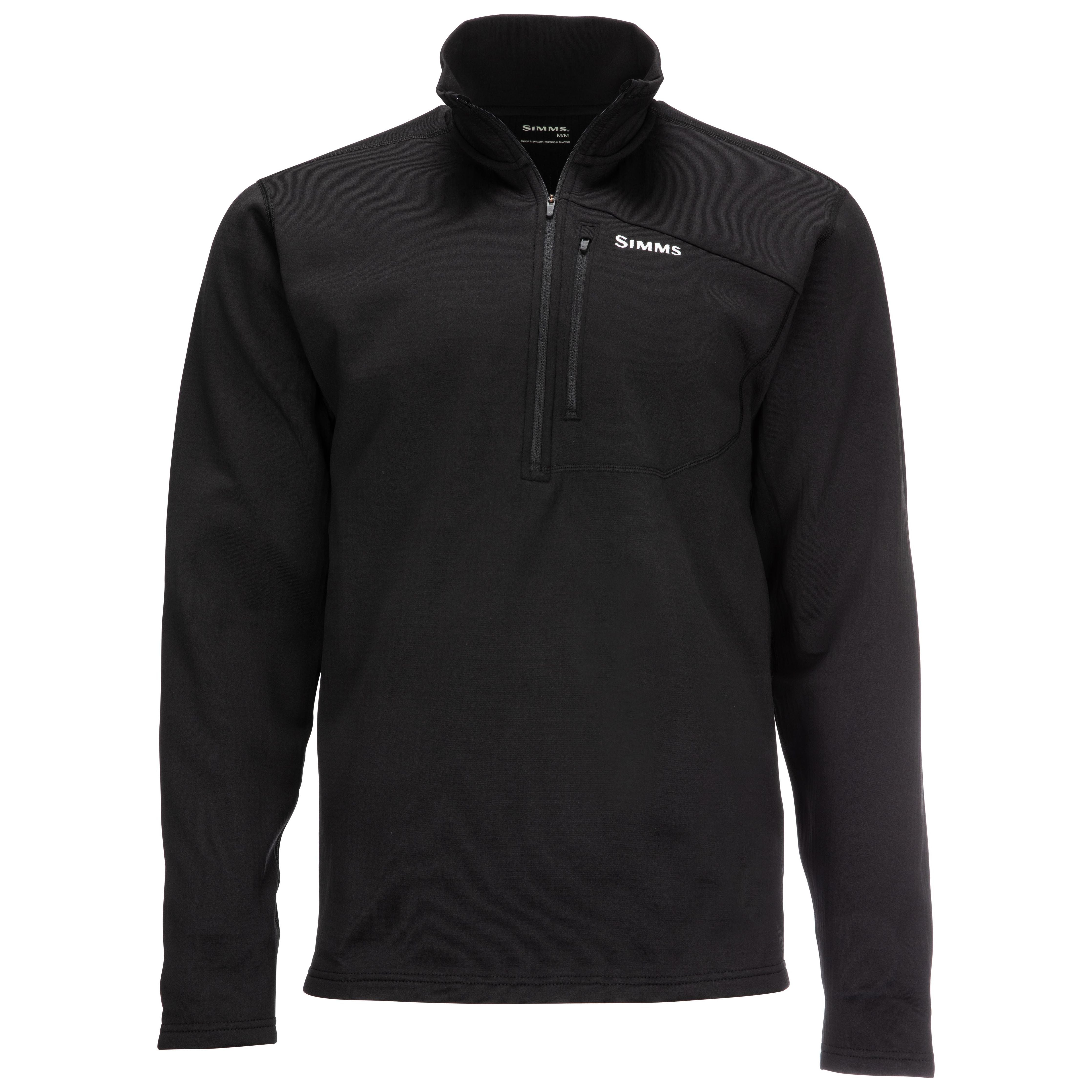 Simms Men's Thermal 1/4 Zip Top Black Image 01
