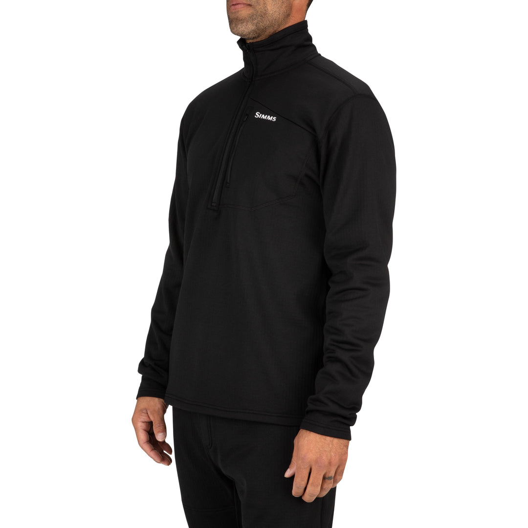 Simms Men's Thermal 1/4 Zip Top Black Image 03