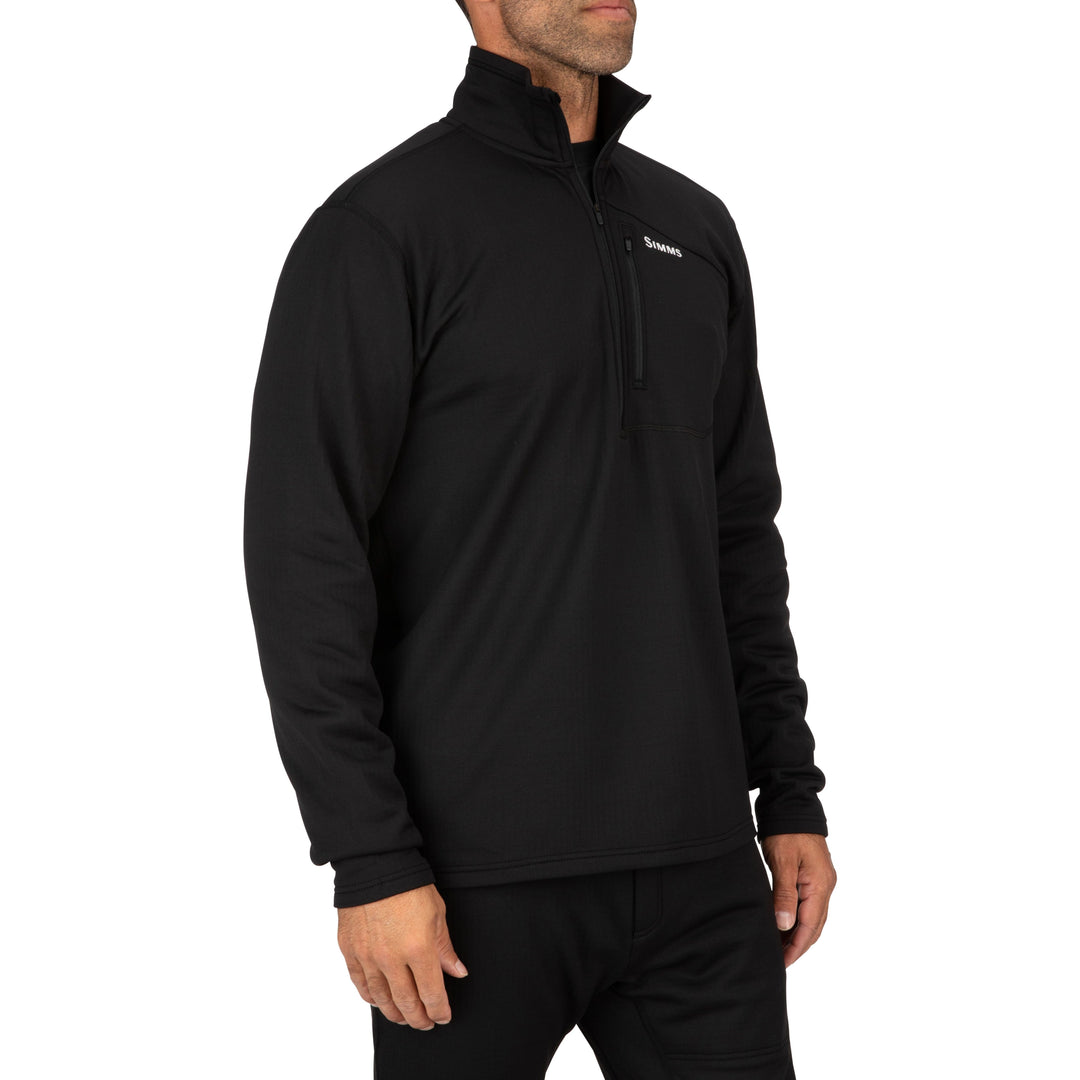 Simms Men's Thermal 1/4 Zip Top Black Image 05
