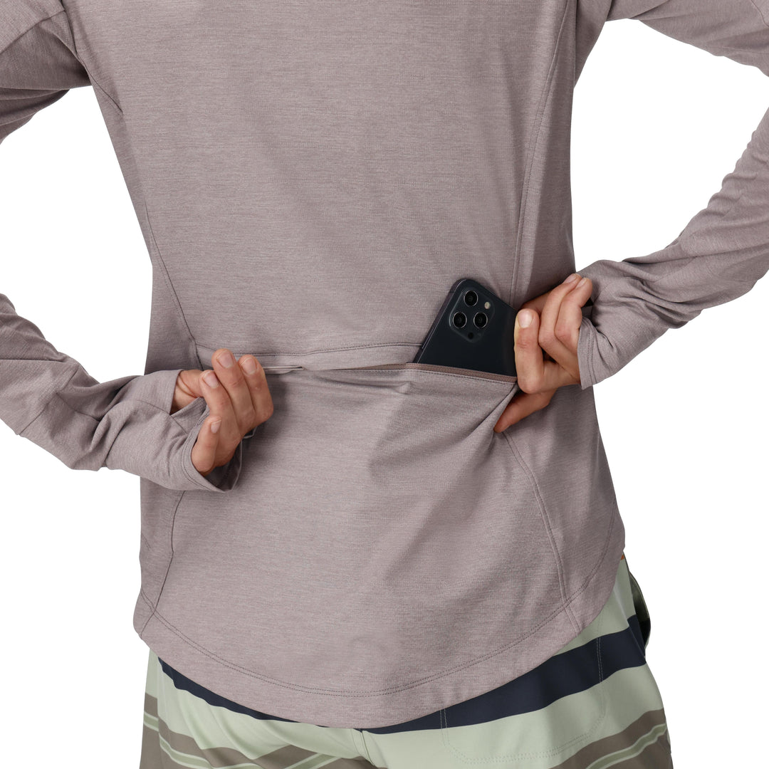 Simms Women's SolarFlex Cooling Hoody Heron Image 05