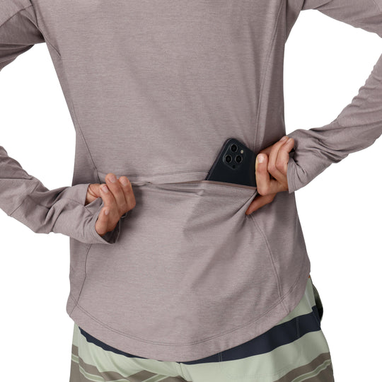 Simms Women's SolarFlex Cooling Hoody Heron Image 05