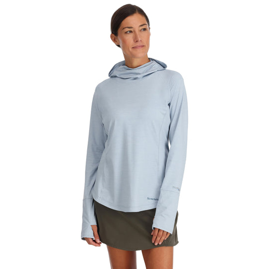 Simms Women's SolarFlex Cooling Hoody Steel Blue Image 02