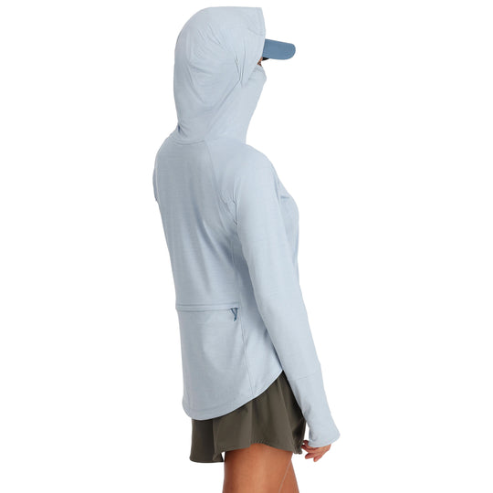 Simms Women's SolarFlex Cooling Hoody Steel Blue Image 03