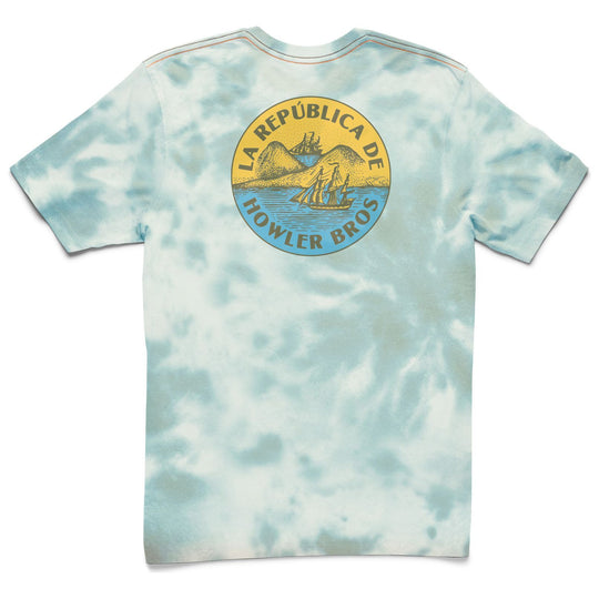 Howler Brothers La Republica Cotton T-Shirt La Republica: Light Blue Tiedye Image 01