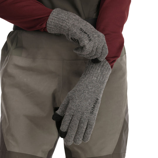 Simms Wool Full Finger Glove Steel Image 05