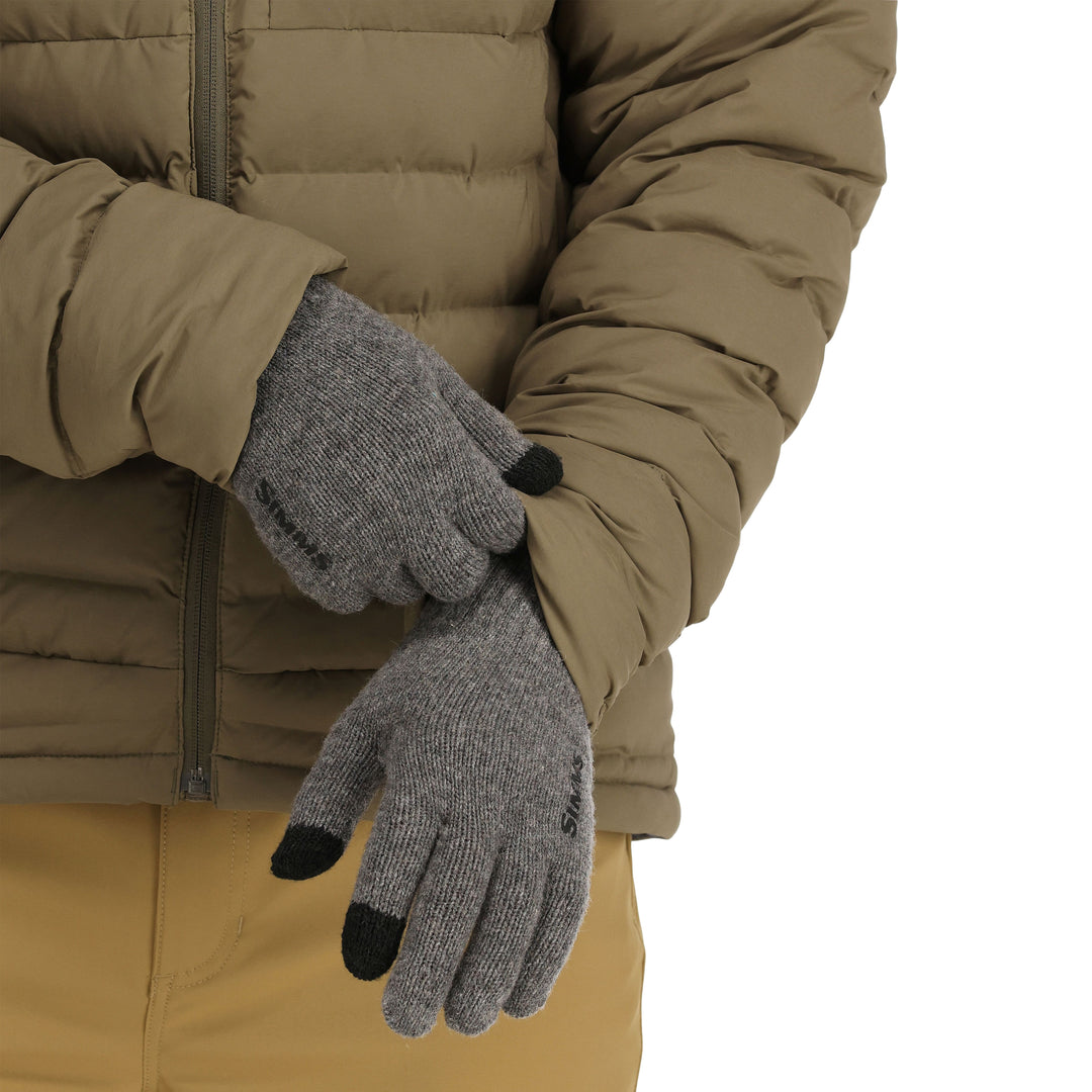 Simms Wool Full Finger Glove Steel Image 07