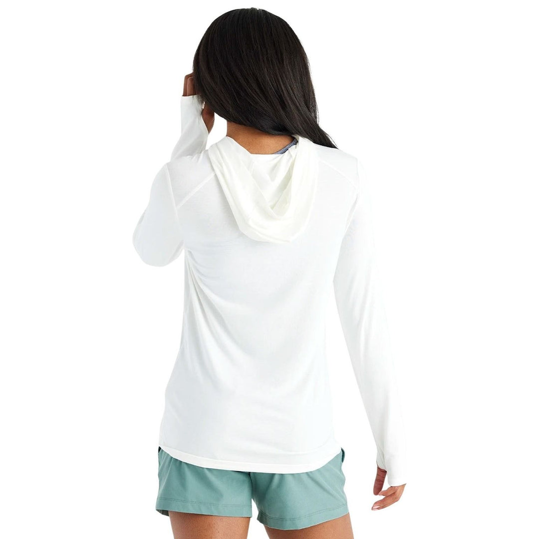 Free Fly Women's Bamboo Shade Hoodie II Bright White Image 02